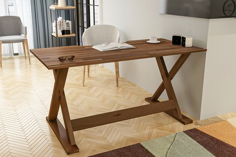 GİVAYO WOOD'S FLORYA ÇALIŞMA MASASI, CEVİZ
