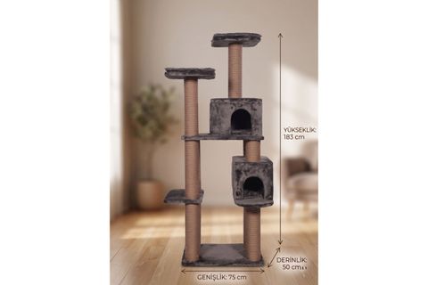 MRCAT KEDİ TIRMALAMA AĞACI, GRİ