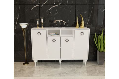 MDF LUX 4 KAPAKLI YEMEK ODASI SALON KONSOLU DOLAP