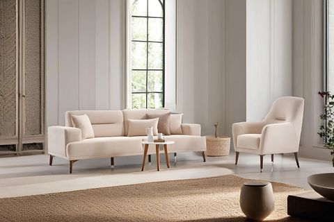 STİLL ÜÇLÜ KOLTUK, KREM