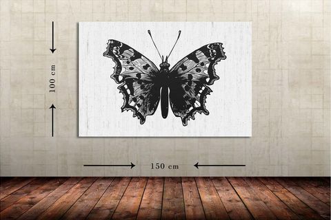 BUTTERFLY-4  DEV BOYUT CANVAS TABLO 100X150