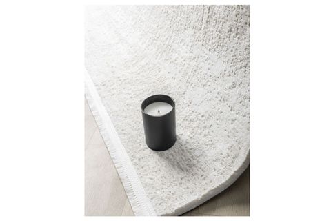 VİTA SERİSİ BAMBU DOKULU MODERN SIK DOKUMA MAKİNE HALISI, KREM, 100X600