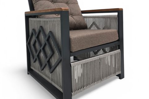 BERRA METAL ÜÇLÜ OTURMA GRUBU, GRİ