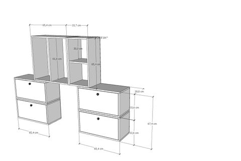 BK ÇOK AMAÇLI DOLAP, 2 DÜŞER KAPAKLI, NRG