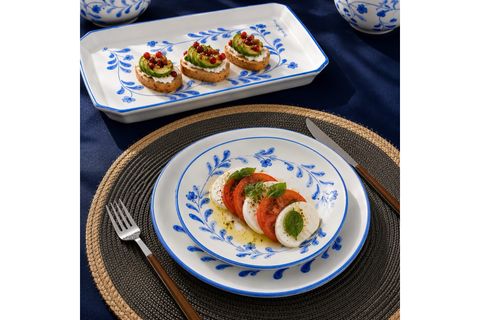 SERVİS TABAĞI MAVİ BEYAZ