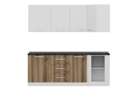 MİNAR 215CM KÖŞE MUTFAK DOLABI BEYAZ DORE K215D2