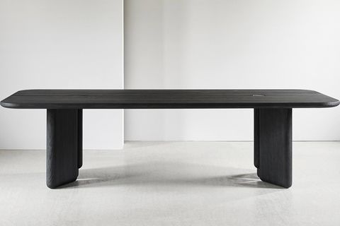 GAJAH BASQUE YEMEK MASASI, SİYAH, 215X100