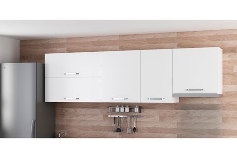 MİNAR 255 CM MUTFAK DOLABI BEYAZ 255-B7-ÜST MODÜL