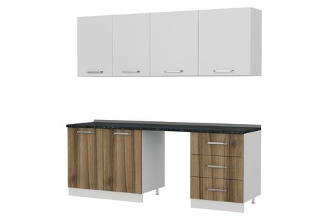 MİNAR 220 CM MUTFAK DOLABI BEYAZ DORE 220 D12