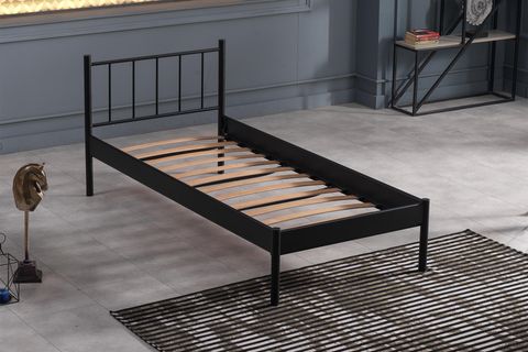 UNİMET FALEZ-S METAL KARYOLA, SİYAH, 90X190