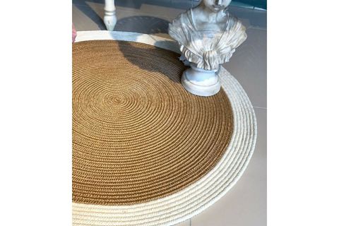 HALIMAX MİLDA JÜT KİLİM, HASIR, YUVARLAK, 200X200