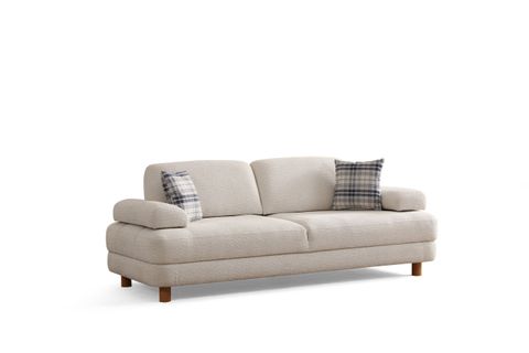 NİCE ÜÇLÜ KOLTUK, KREM