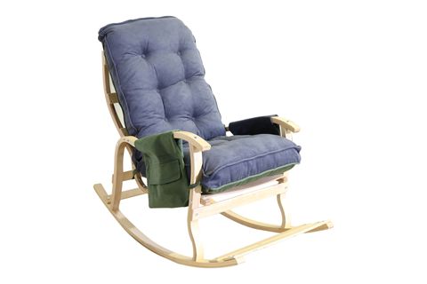 MOSSO AHŞAP ÇİFT MİNDERLİ SALLANAN SANDALYE, YEŞİL FÜME