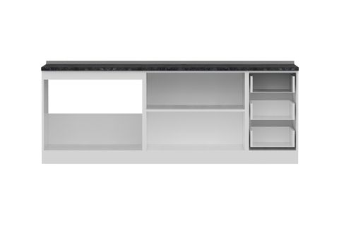 MİNAR 225 CM MUTFAK DOLABI BEYAZ 225-B2-ALT MODÜL