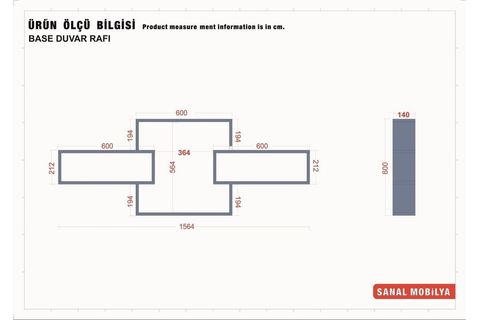 BASE DUVAR RAFI YERLİ CEVİZ