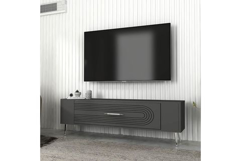 RETROL TV SEHPASI, 3CT, ANTRASİT GÜMÜŞ
