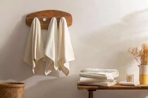 LUNA STRİPEDWAVE BANYO HAVLUSU,MAVİ,70X140