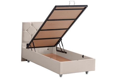 GLAMİS BAZA BAŞLIK VE LETTO YATAK SETİ, KREM, 90X190