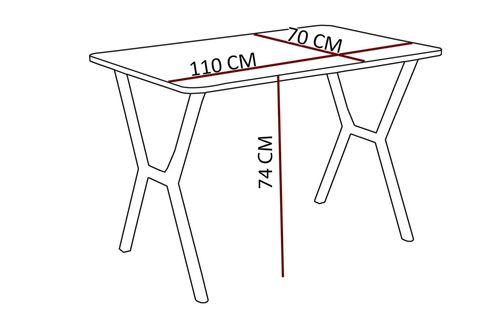 NOVA MUTFAK MASA TAKIMI, 4 SANDALYE, SİYAH, 110X70 CM, GRİ