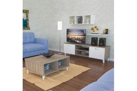 ARDİN TV ÜNİTESİ TAKIMI CORDOBA BEYAZ