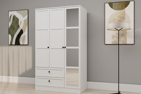 SMART GARDIROP, 3 KAPAKLI, 2 ÇEKMECELİ, 105X50X210 CM