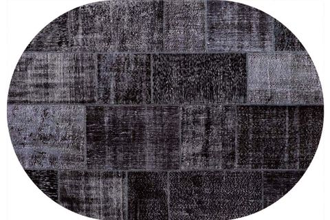 ARTLOOP PATCHWORK DESENLİ JAZZ DEKORATİF ŞÖNİL DOKUMA SİYAH HALI AL 81 150X230
