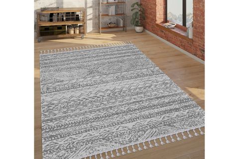 KIVIRCIK HALI YIKANABİLİR PAMUK TABAN SAÇAKLI YOLLUK 100X150 İS-709-G