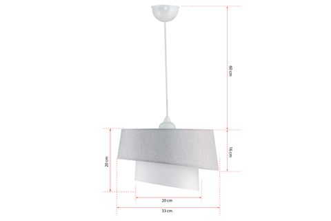 EVLİGHT BARET 2 KATLI SARKIT AVİZE, GRİ