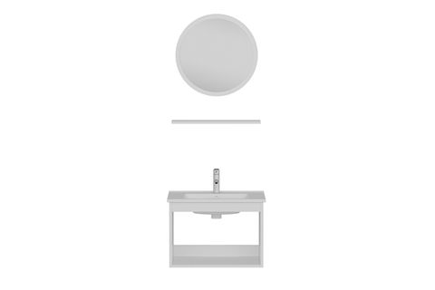 NİKA BANYO DOLABI 65CM AS2K 1YA1R ETJ BEYAZ ANTRASİT