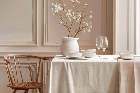 YILBAŞI ÇAM ORMANI PAMUK MASA ÖRTÜSÜ, 150X250 CM