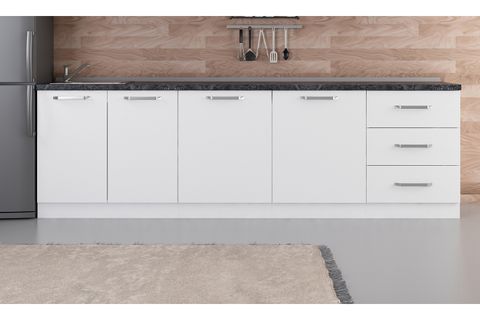MİNAR 270 CM MUTFAK DOLABI BEYAZ 270-B1-ALT MODÜL