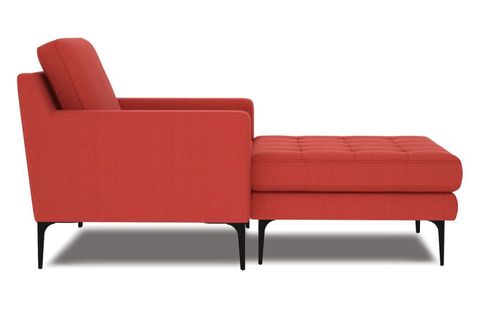 NORMOD MODÜLER UZANMALI TEKLİ KOLTUK, KIRMIZI, METAL SİYAH AYAK