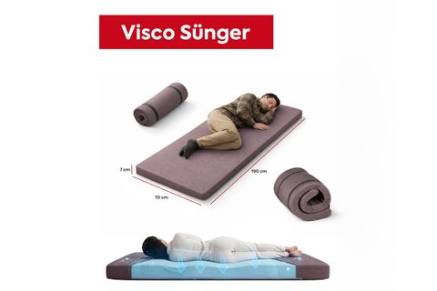 VİSCO AKILLI SÜNGER KILIFLI KAMP YATAĞI, 70X190