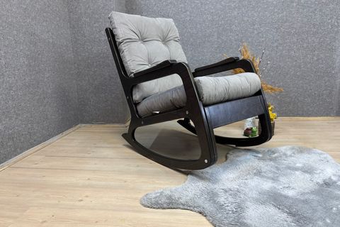 KONTES SALLANAN SANDALYE, KÜL GRİ, WENGE SİYAH