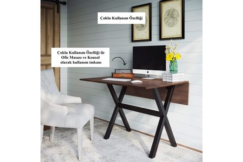 SİYAH KATLANIR MASA, 100X75
