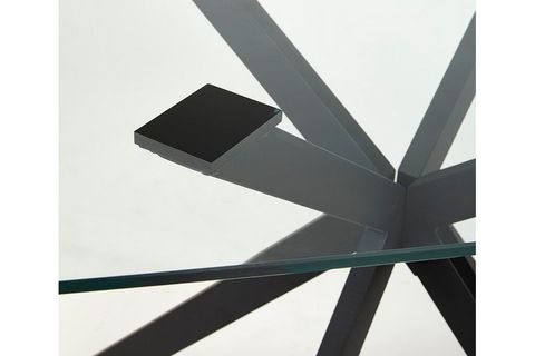 ZALİKA METAL YEMEK MASASI, SİYAH, 130X80