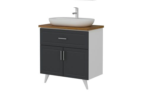 SANYA BANYO DOLABI ALT 100CM AY2K1Ç TZG BEYAZ ANTRASİT