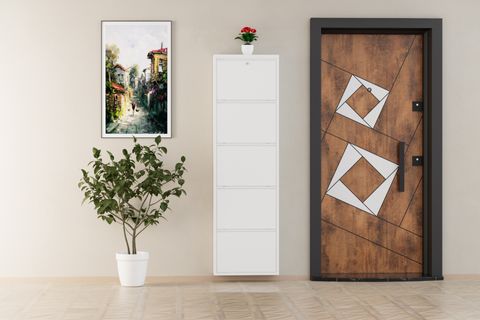 VEGA KİLİTLİ METAL AYAKKABILIK, BEYAZ, 5 KAPAKLI