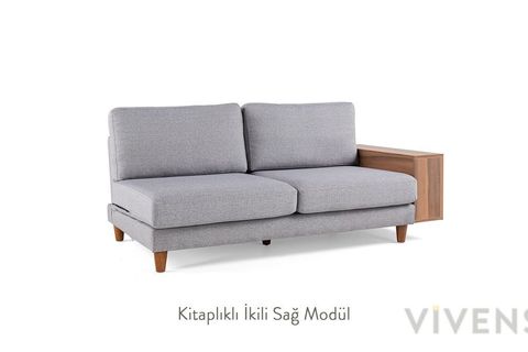 Kitaplıklı İkili Sağ Modül