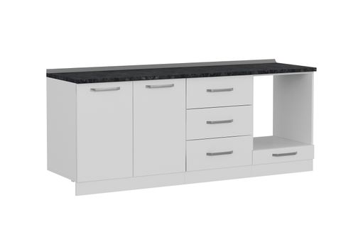 MİNAR 210 CM MUTFAK DOLABI BEYAZ 210-B3-ALT MODÜL