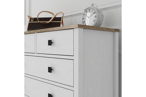 VENEZİA MİNİFİKS ŞİFONYER, ATLANTİK ÇAM, WOOD BEYAZ, 5 ÇEKMECELİ