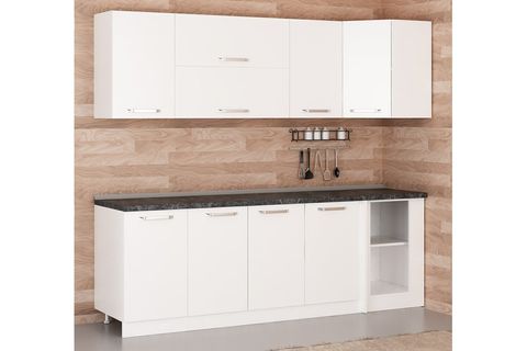 MİNAR 240CM KÖŞE MUTFAK DOLABI BEYAZ K240B2