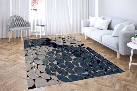 HALI VAGONU DİJİTAL BASKI HALI S-133, YIKANABİLİR, 100X200