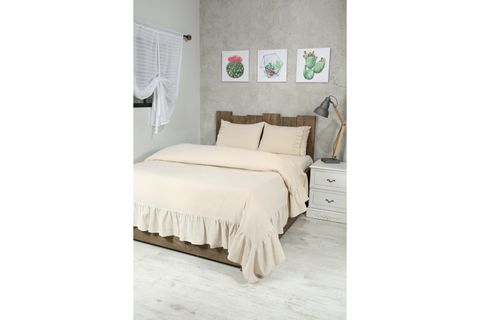 NATUREL DOUBLE VİNTAGE YATAK ÖRTÜSÜ TAKIMI, 240X260 CM