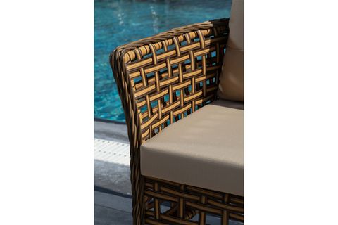 PAVİA RATTAN İKİLİ BAHÇE MOBİLYASI, KAHVERENGİ