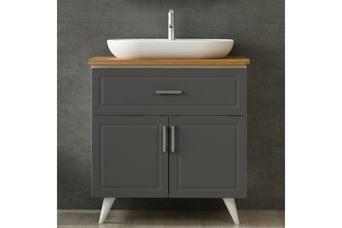SANYA BANYO DOLABI ALT 100CM AY2K1Ç TZG BEYAZ ANTRASİT