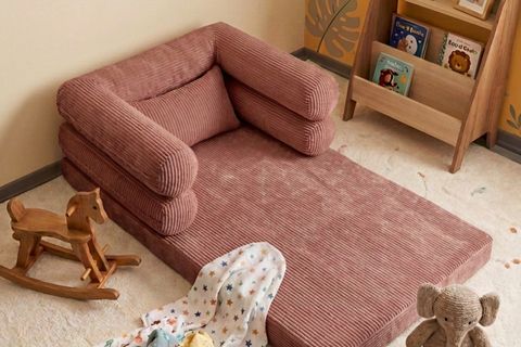 DECO ANNE YANI ÇOCUK YATAĞI, GÜL KURUSU, 90X150