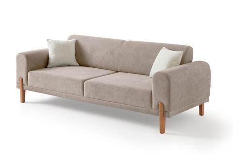 HAMBURG PLUS SIRT MEKANİZMALI ÜÇLÜ KOLTUK, SÜTLÜ KAHVE