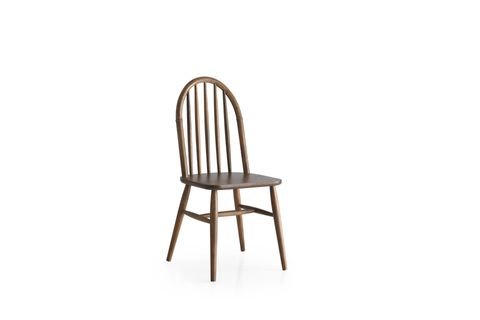 KÜTÜK MASA VE AMERİKAN SEDEF SANDALYE, CEVİZ, 130X80