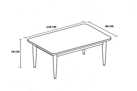 AEKA KFH-1907 MUTFAK MASA TAKIMI, GRİ BEYAZ, AÇILIR, 80X130